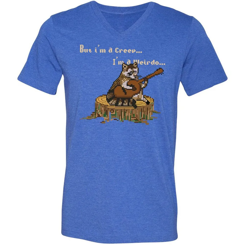 Unisex V-Neck T-Shirt - 2FPJPD3M - Heather True Royal - 14