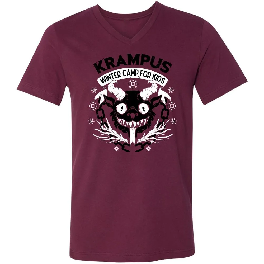 Unisex V-Neck T-Shirt - 2LC9QRG1 - Maroon - 6