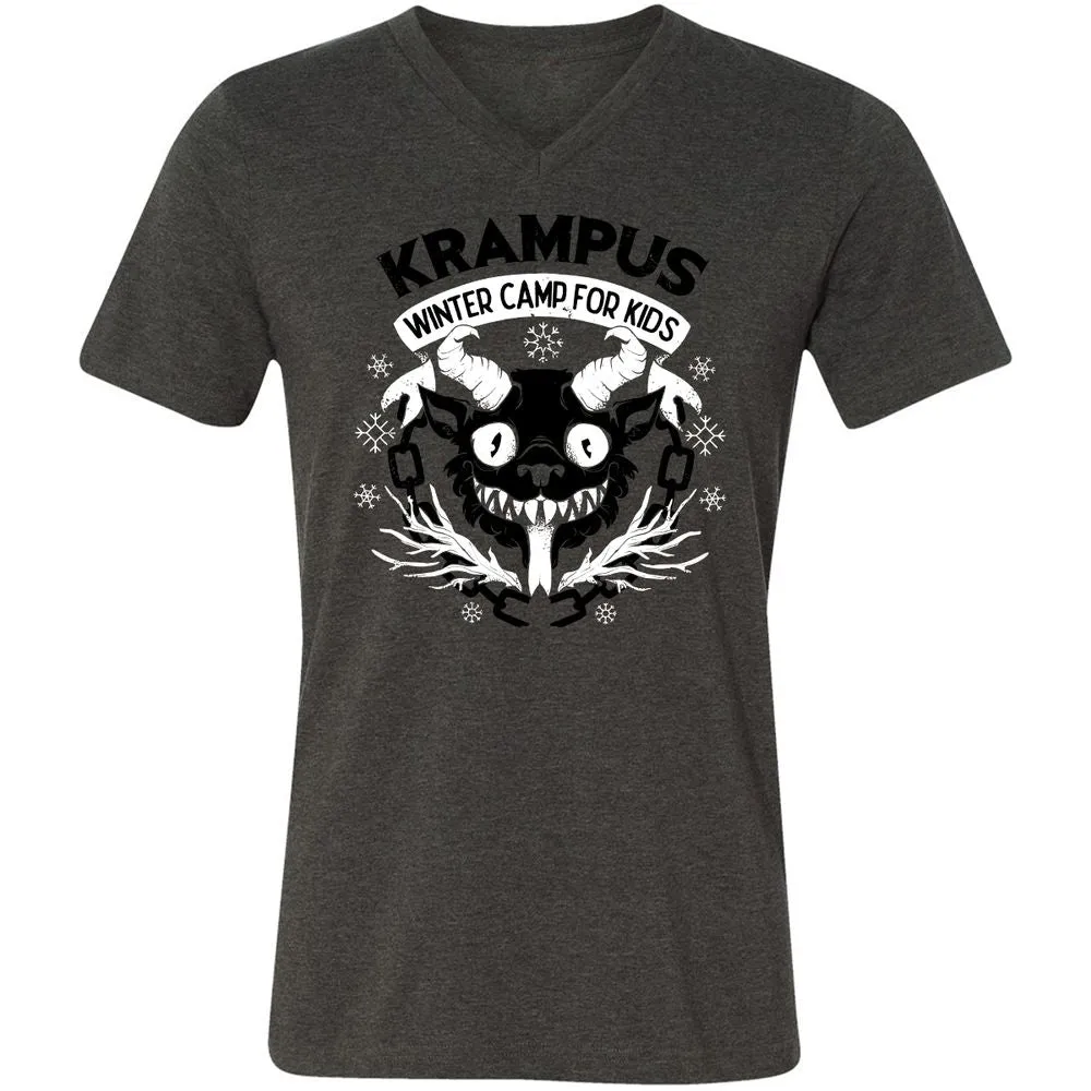 Unisex V-Neck T-Shirt - 2LC9QRG1 - Dark Grey Heather - 8