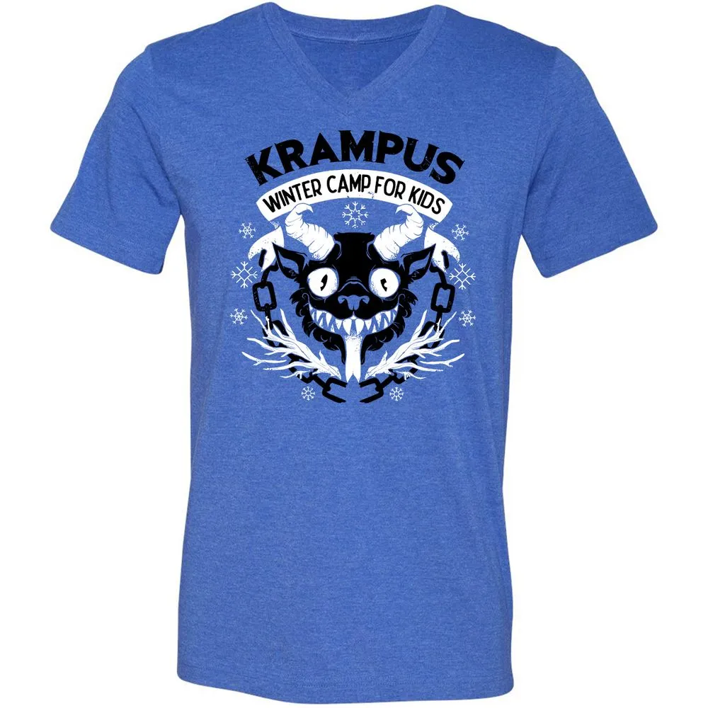 Unisex V-Neck T-Shirt - 2LC9QRG1 - Heather True Royal - 14