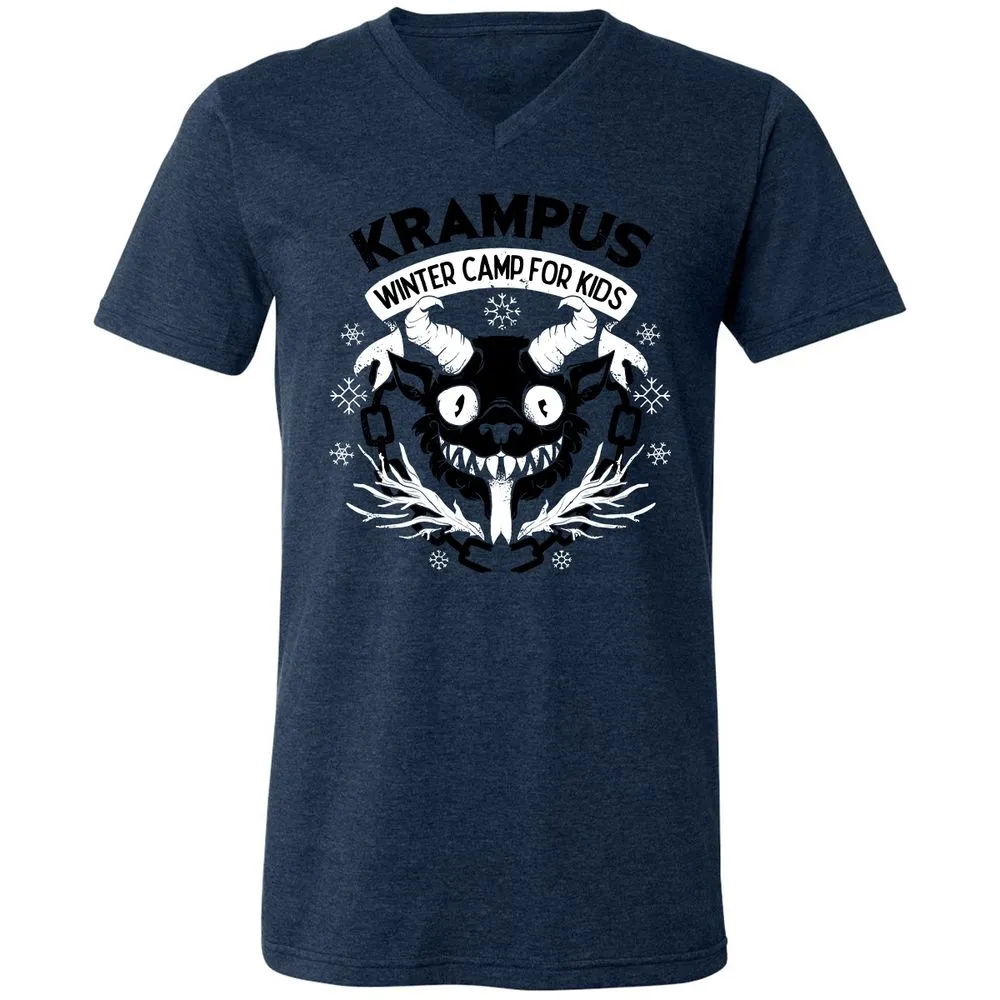 Unisex V-Neck T-Shirt - 2LC9QRG1 - Heather Navy - 15