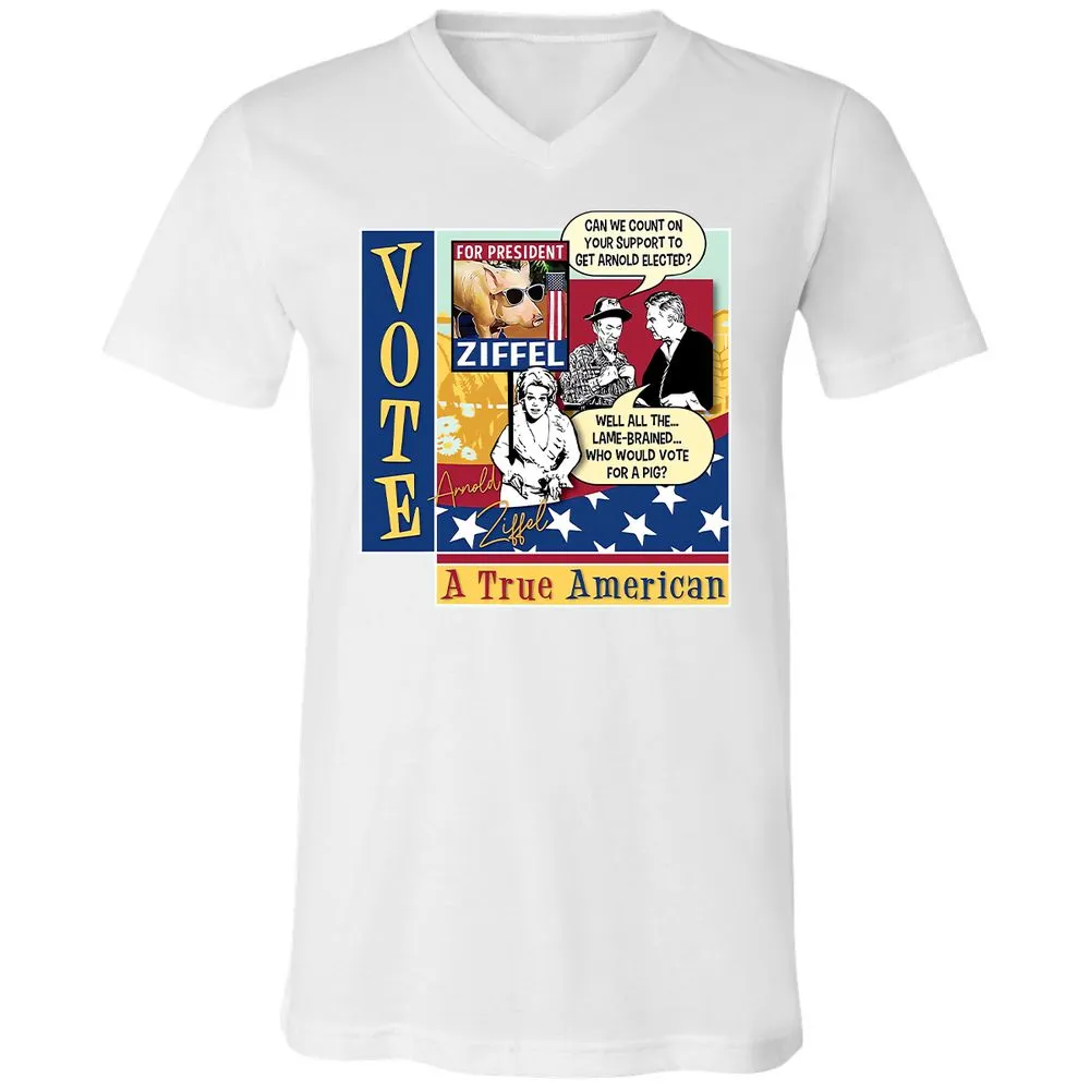 Unisex V-Neck T-Shirt - LB696P8T - White - 5