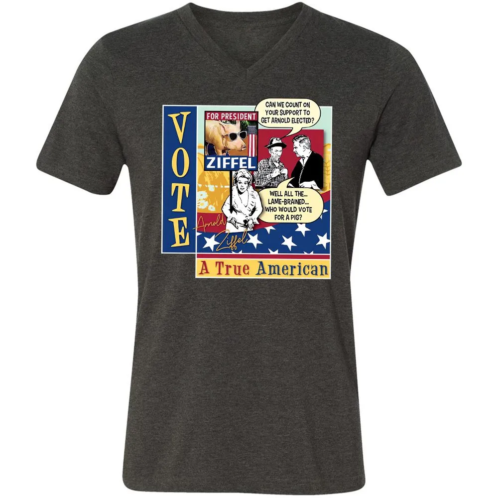 Unisex V-Neck T-Shirt - LB696P8T - Dark Grey Heather - 8