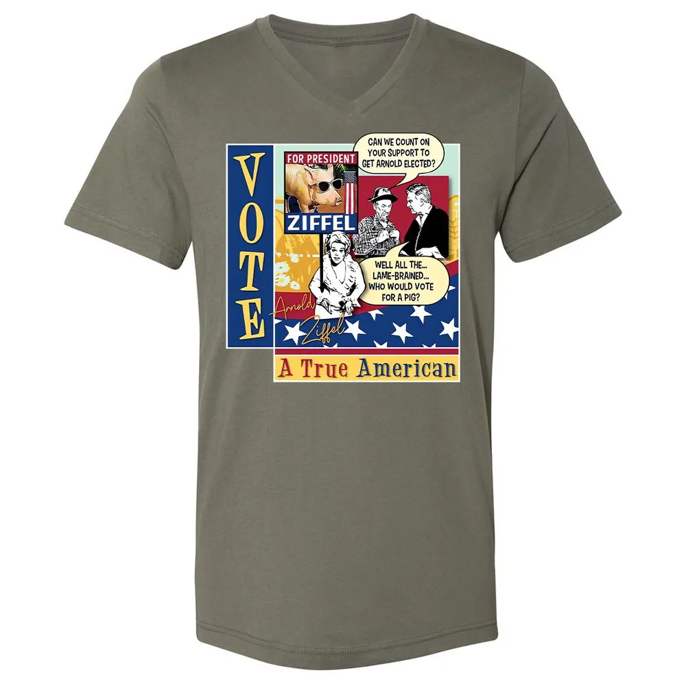 Unisex V-Neck T-Shirt - LB696P8T - Military Green - 10