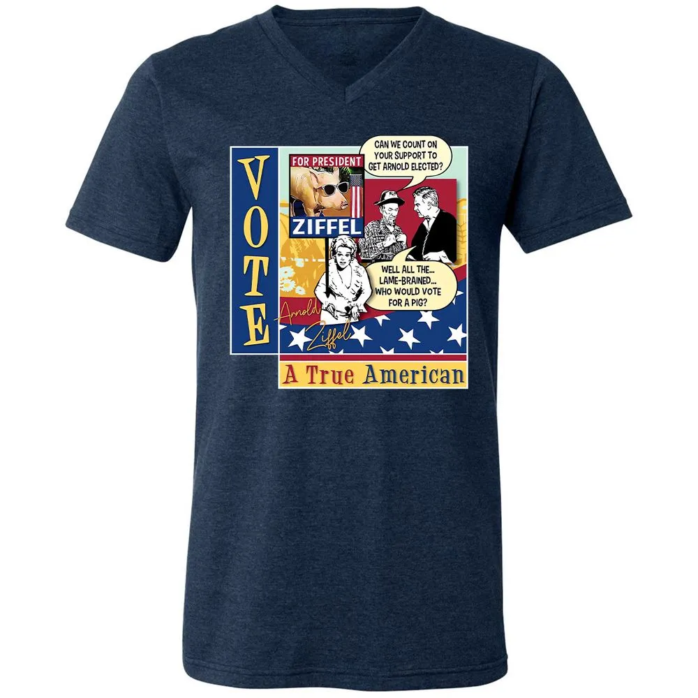 Unisex V-Neck T-Shirt - LB696P8T - Heather Navy - 15