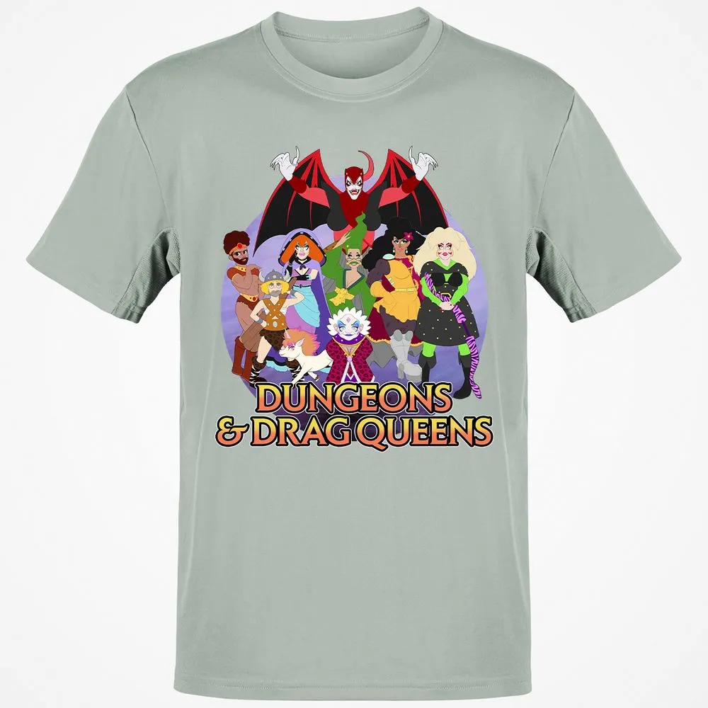 Dungeons n Drag Queens Cartoon Classic Unisex T-Shirt - Ash - 2
