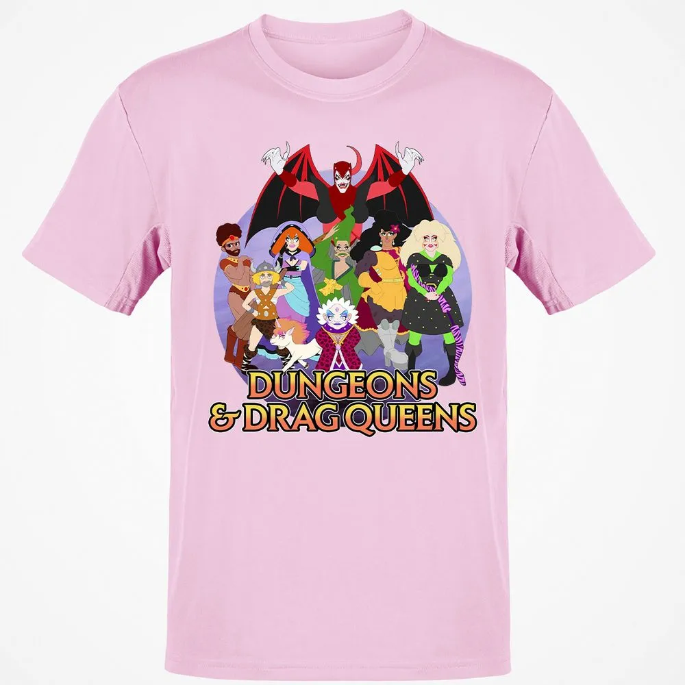 Dungeons n Drag Queens Cartoon Classic Unisex T-Shirt - Light Pink - 5