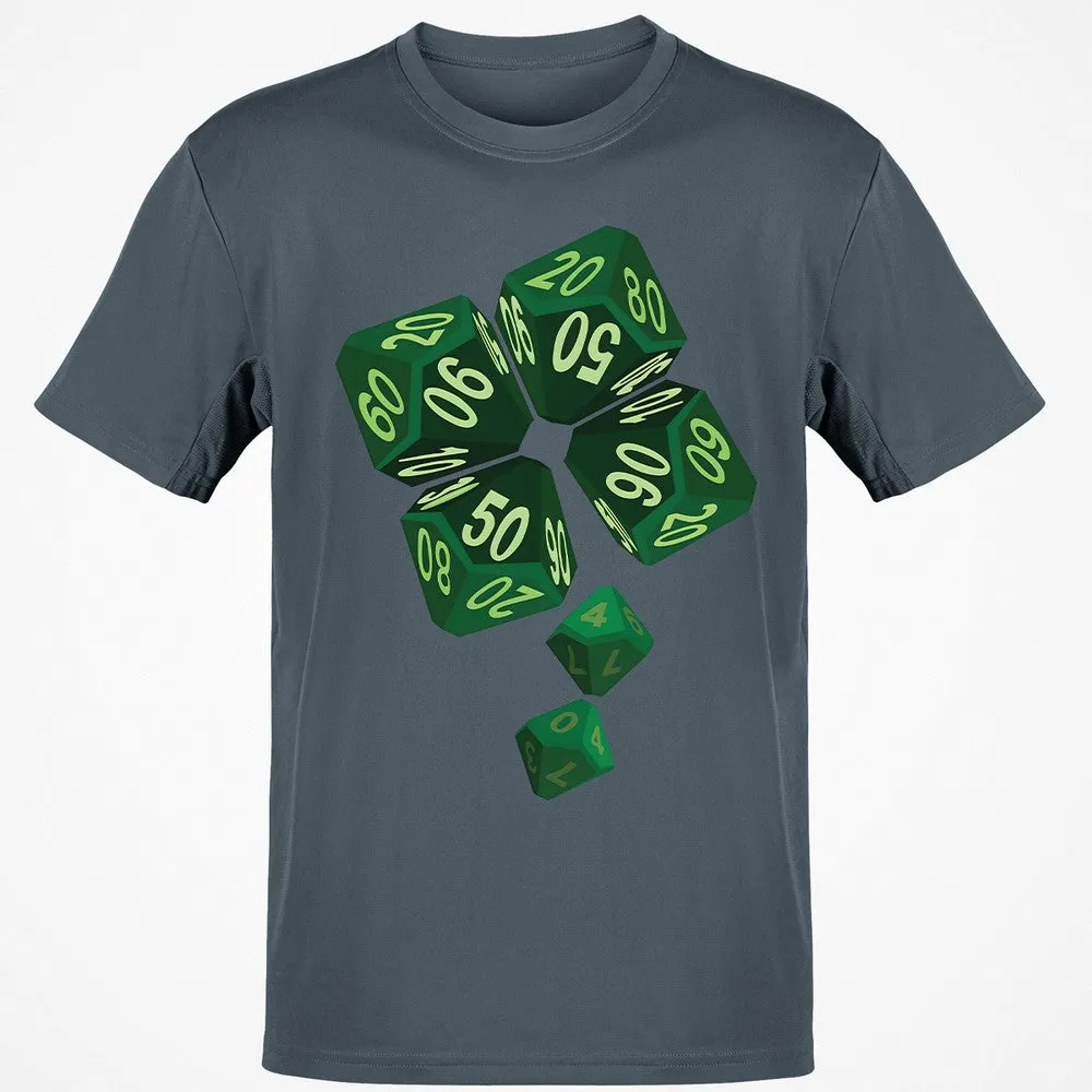 Dice Clover Classic Unisex T-Shirt - Charcoal - 3