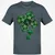 Dice Clover Classic Unisex T-Shirt - Charcoal - 3