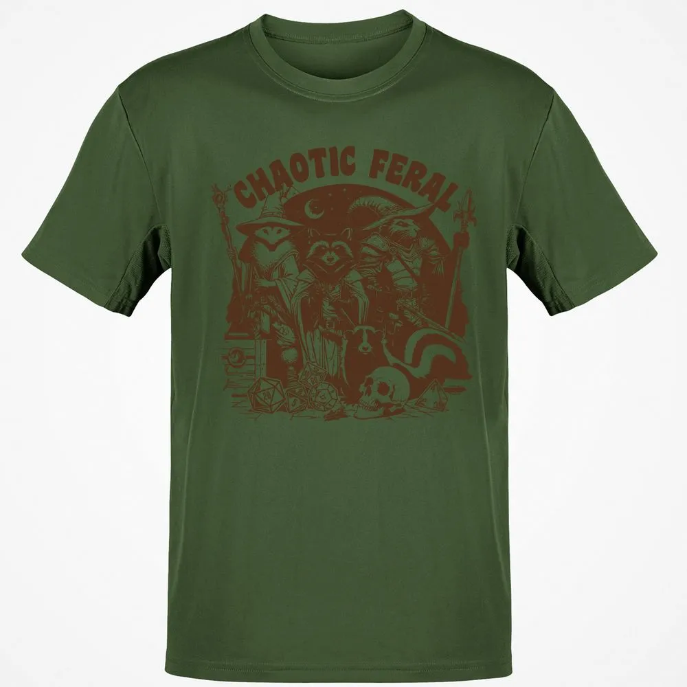 DND Inspired Raccoon Opossum Chaotic Feral - Military Green - 6
