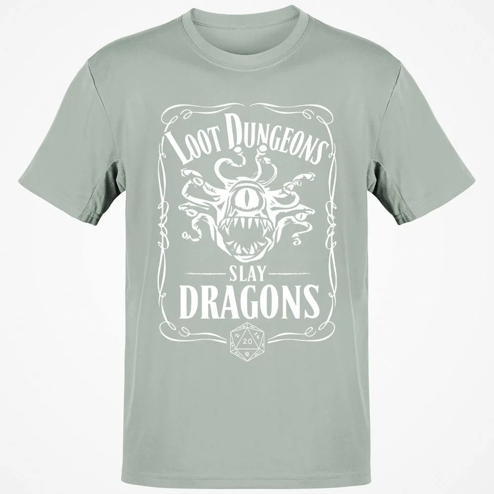 Loot Dungeon Slay Dragons Classic Unisex T-Shirt - Ash - 2