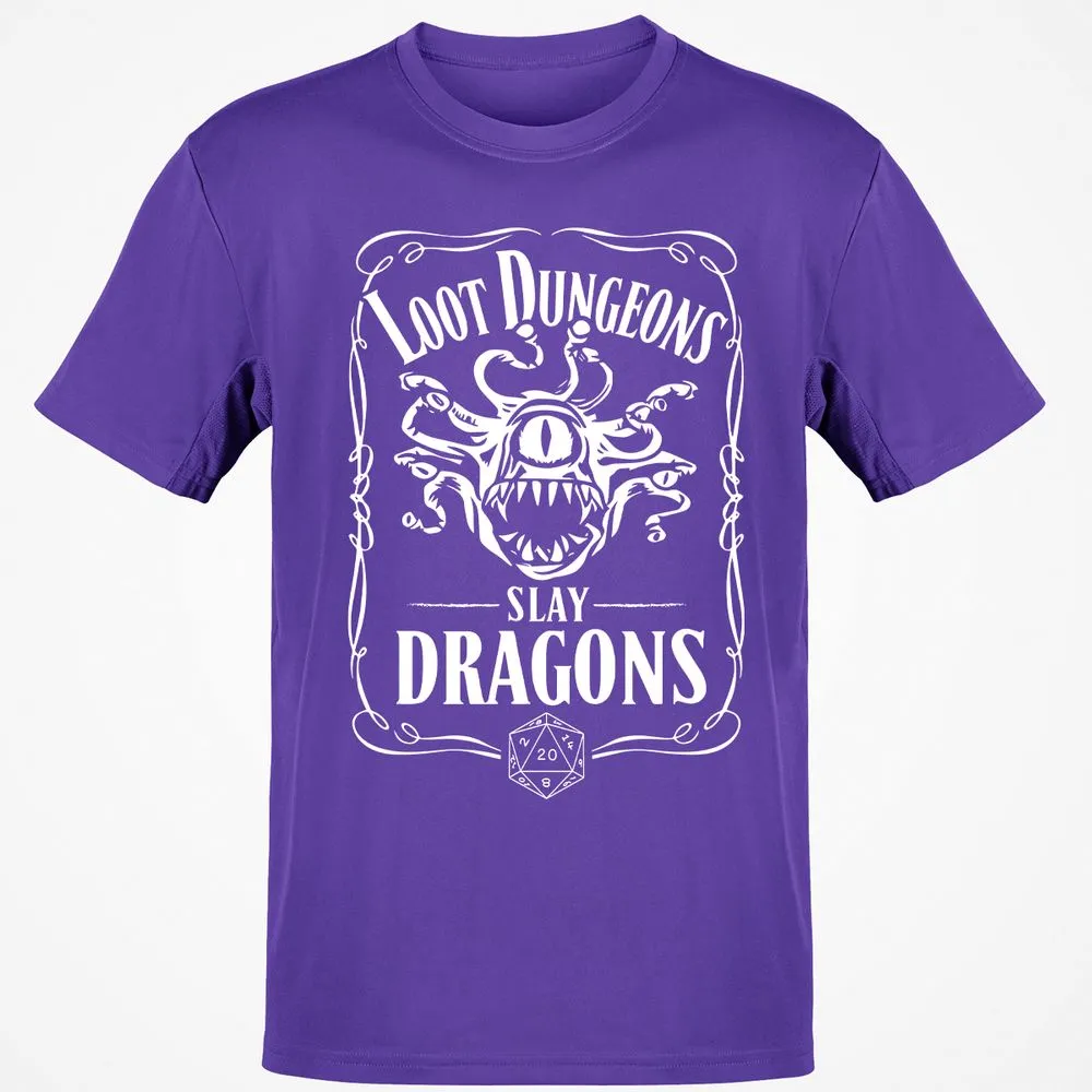 Loot Dungeon Slay Dragons Classic Unisex T-Shirt - Purple - 9