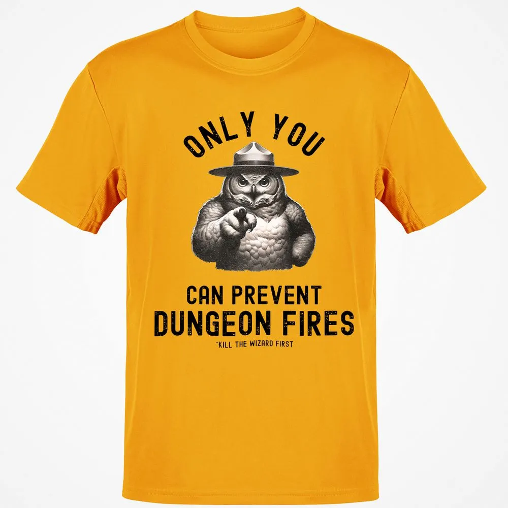 Only You Can Prevent Dungeon Fires Classic Unisex T-Shirt - Gold - 4