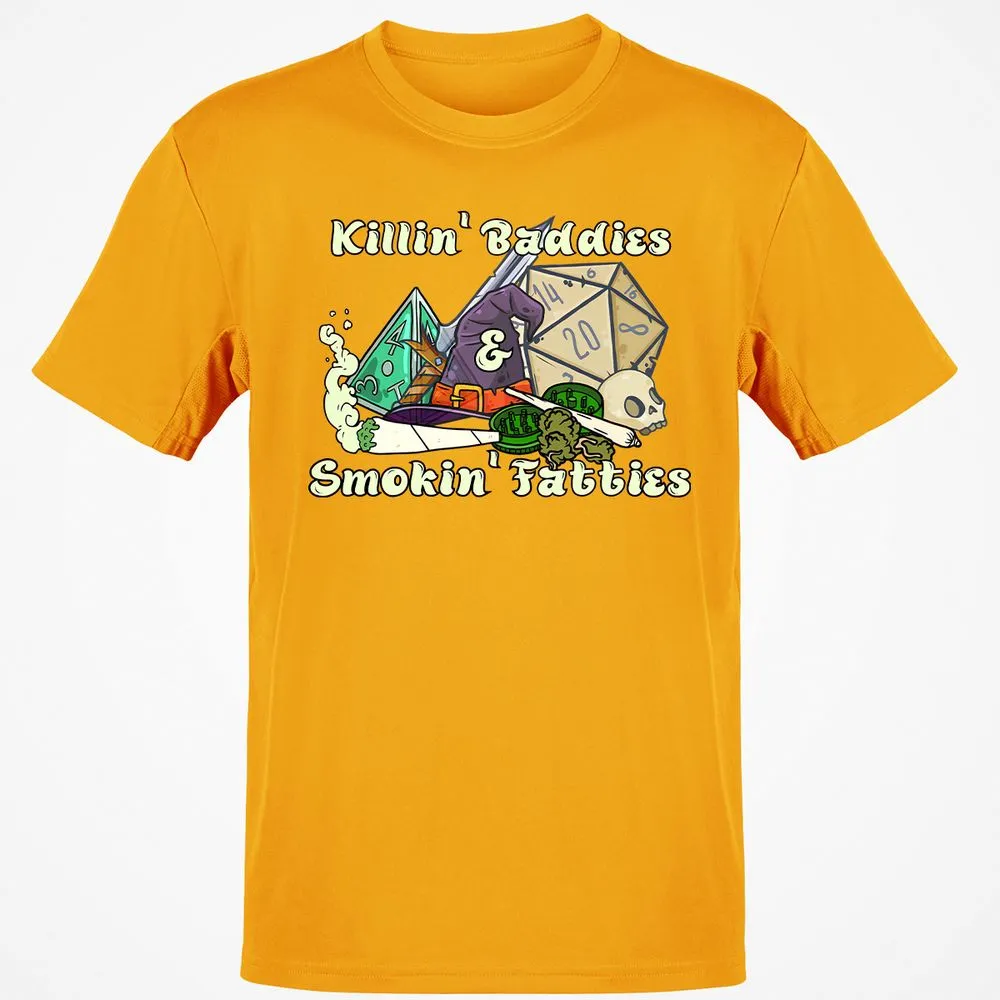 Killin' Baddies Smokin' Fatties Classic Unisex T-Shirt - Gold - 4
