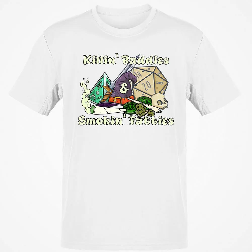 Killin' Baddies Smokin' Fatties Classic Unisex T-Shirt - White - 1
