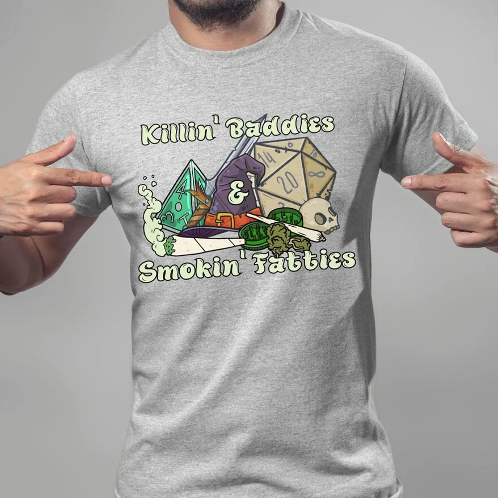 Killin' Baddies Smokin' Fatties Classic Unisex T-Shirt - 1