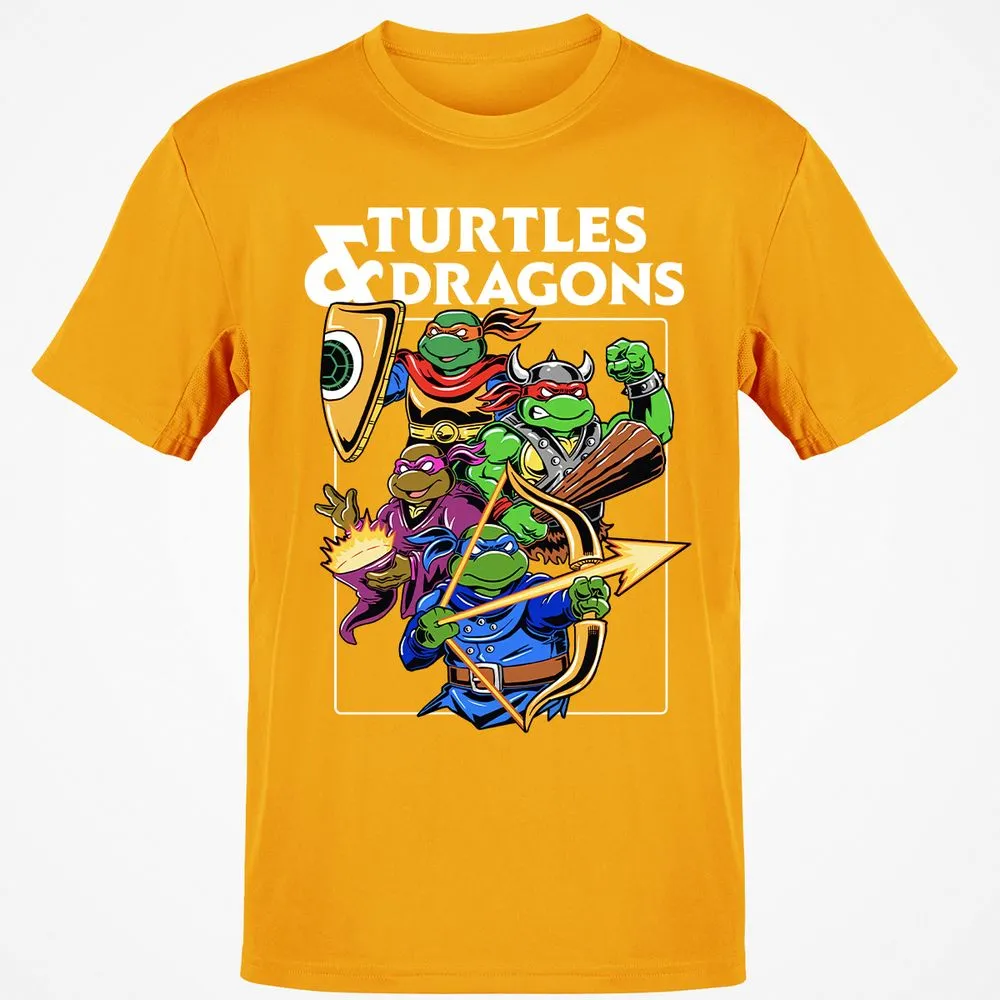 Turtles & Dragons Classic Unisex T-Shirt - Gold - 4