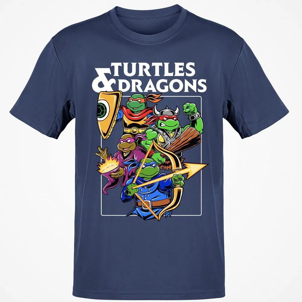 Turtles & Dragons Classic Unisex T-Shirt - Navy - 7