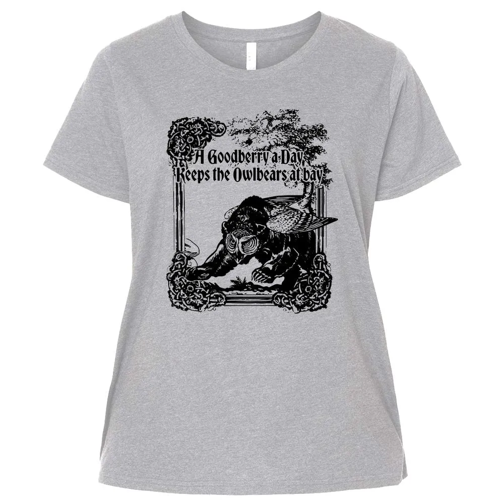 A Goodberry A Day Keeps The Owlbears At Bay Ladies Curvy Jersey - Heather - 3