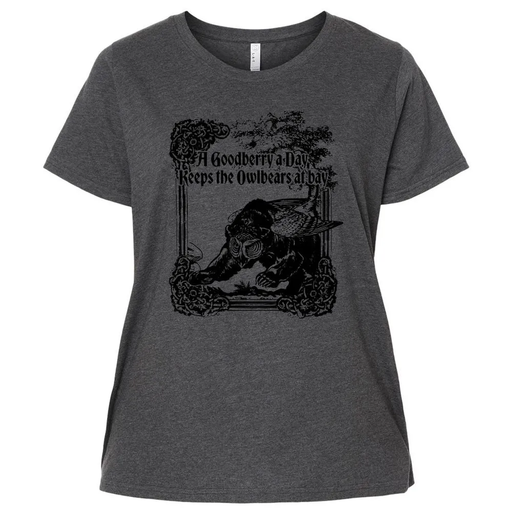 A Goodberry A Day Keeps The Owlbears At Bay Ladies Curvy Jersey - Vintage Smoke - 4
