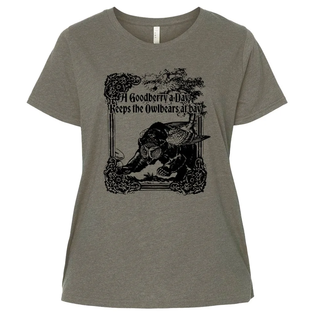 A Goodberry A Day Keeps The Owlbears At Bay Ladies Curvy Jersey - Bamboo Blackout - 2