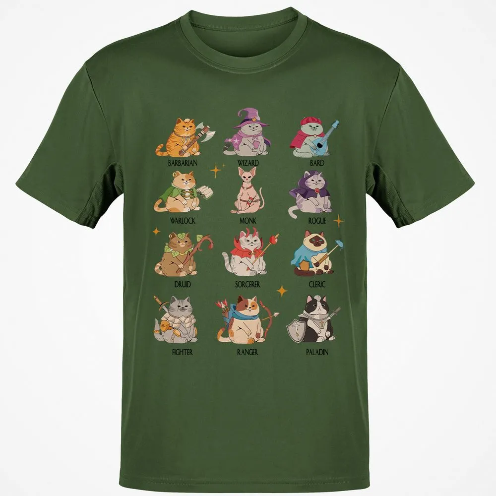 Dungeons And Cats Classic Unisex T-Shirt - Military Green - 6