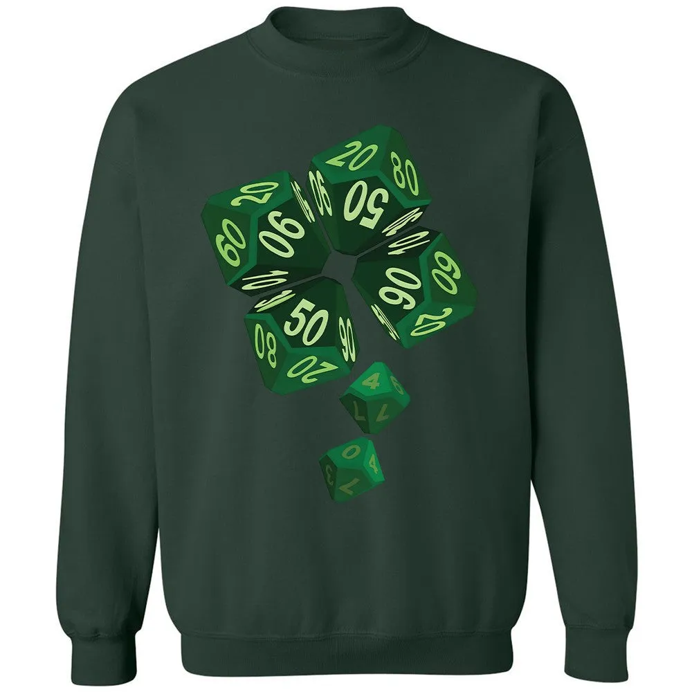 Dice Clover Classic Unisex Sweatshirt - Forest Green - 4