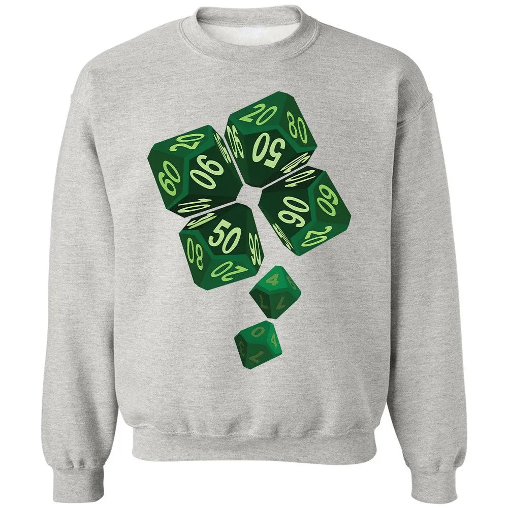 Dice Clover Classic Unisex Sweatshirt - Ash - 2