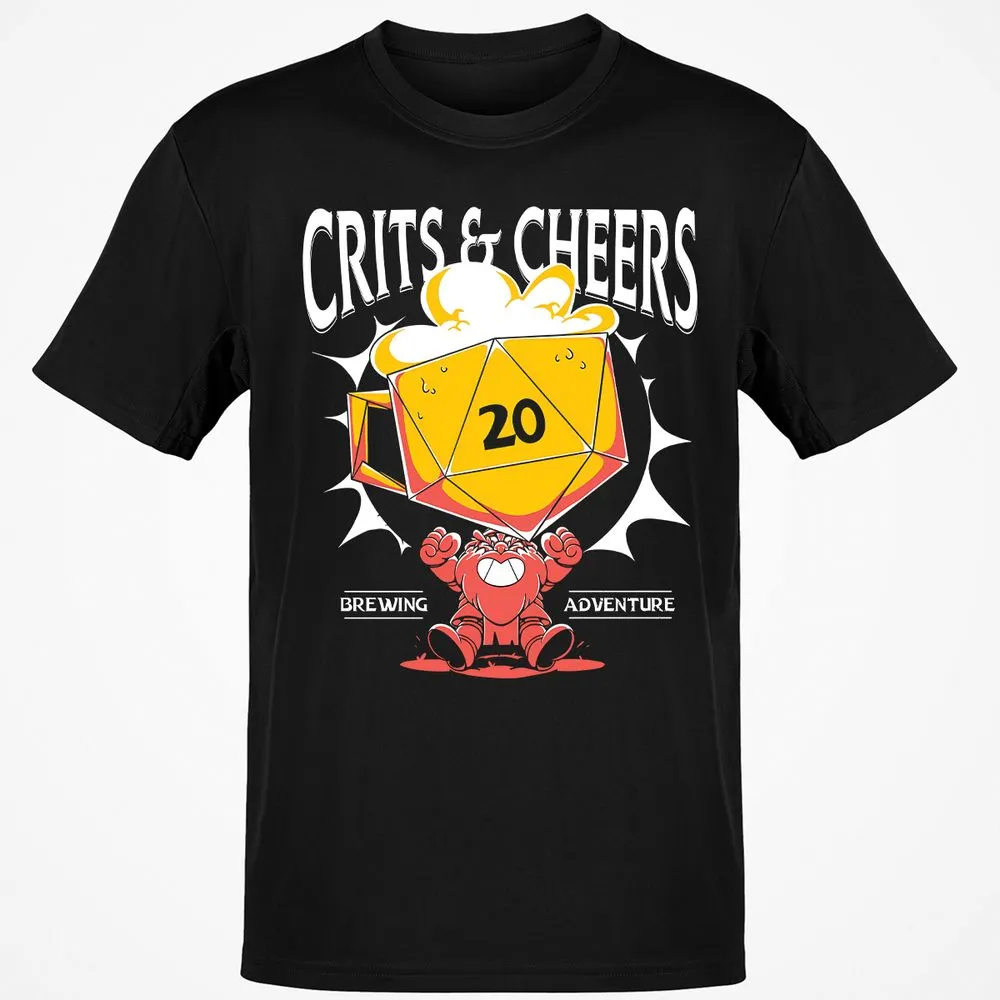Crits & Cheers Classic Unisex T-Shirt - Black - 1