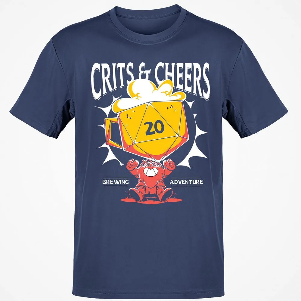 Crits & Cheers Classic Unisex T-Shirt - Navy - 7