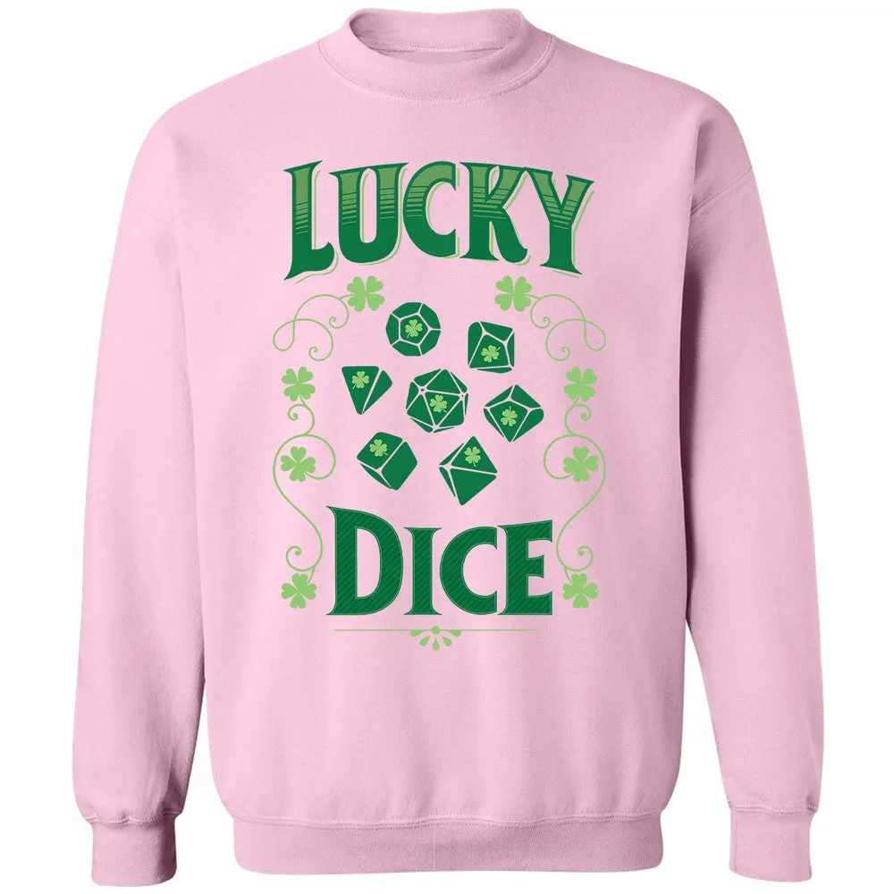 Lucky Dice Classic Unisex Sweatshirt - Light Pink - 3