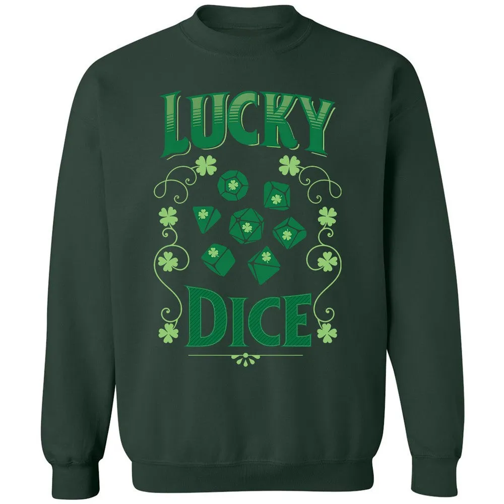 Lucky Dice Classic Unisex Sweatshirt - Forest Green - 4