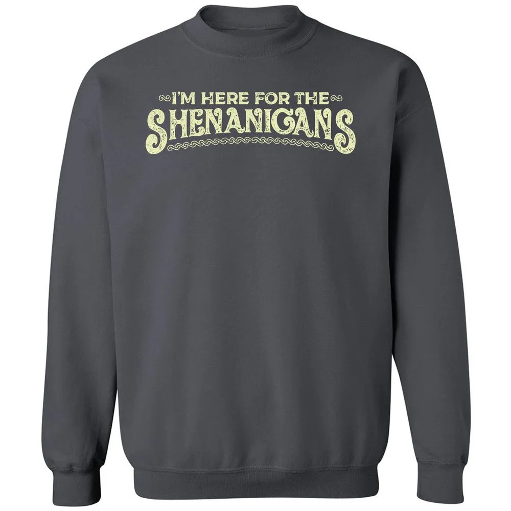 Here For The Shenanigans Classic Unisex Sweatshirt - Charcoal - 7