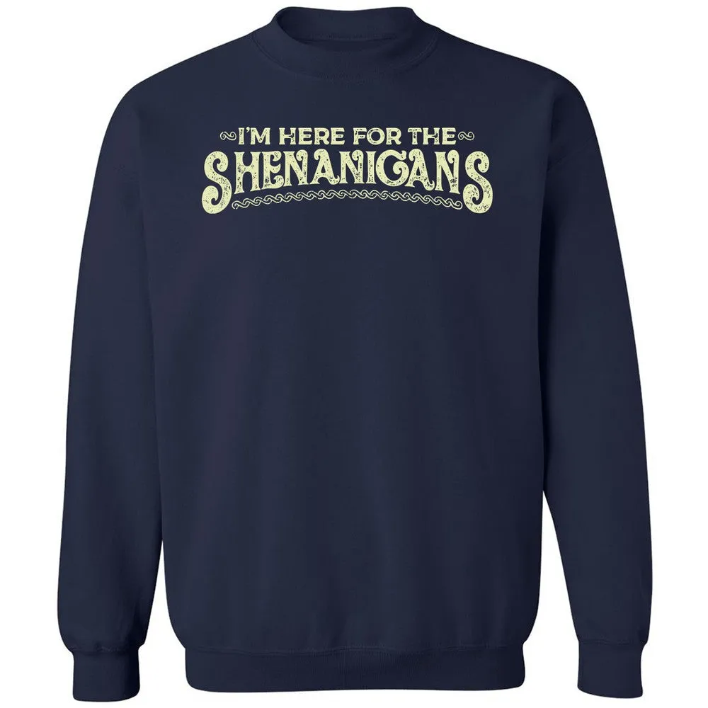 Here For The Shenanigans Classic Unisex Sweatshirt - Navy - 2