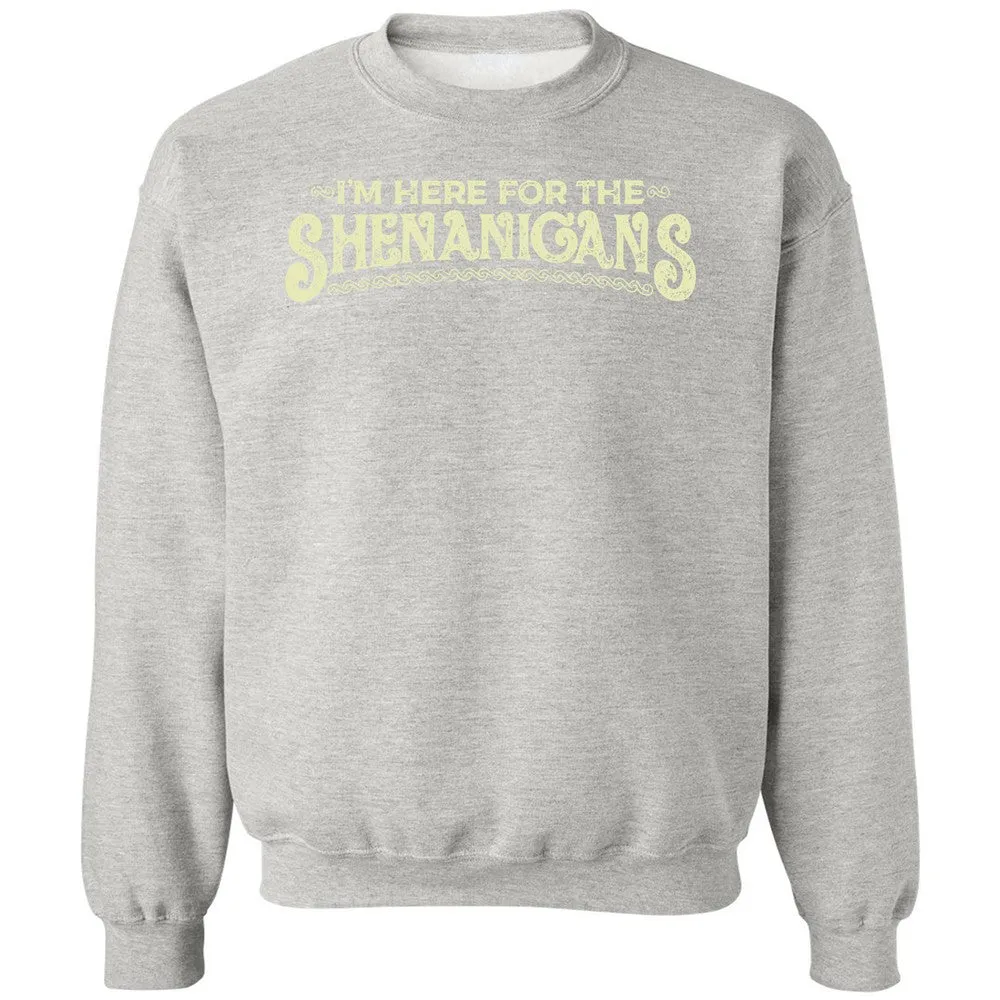 Here For The Shenanigans Classic Unisex Sweatshirt - Ash - 8