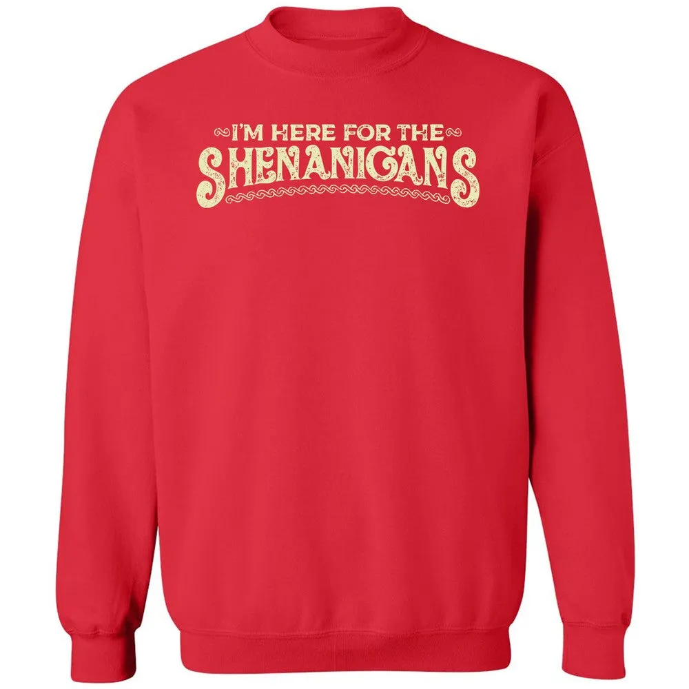 Here For The Shenanigans Classic Unisex Sweatshirt - Red - 5