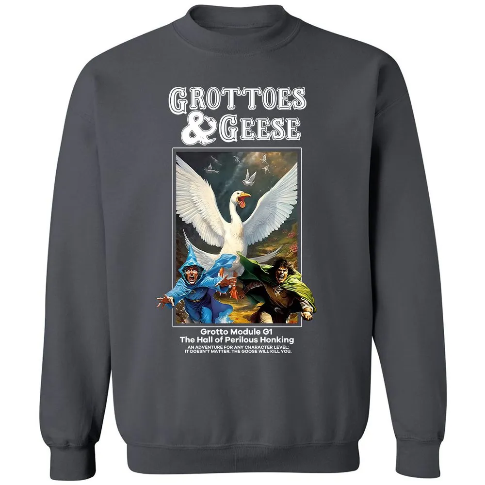 Grottoes & Geese Classic Unisex Sweatshirt - Charcoal - 7