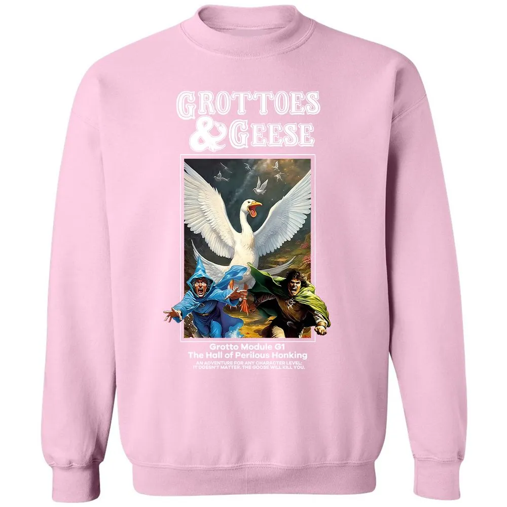 Grottoes & Geese Classic Unisex Sweatshirt - Light Pink - 3