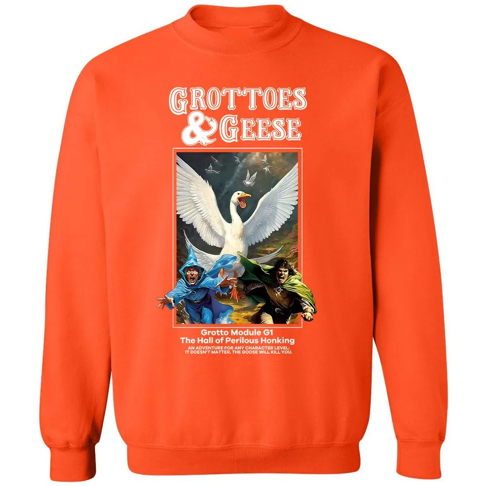Grottoes & Geese Classic Unisex Sweatshirt - Orange - 10