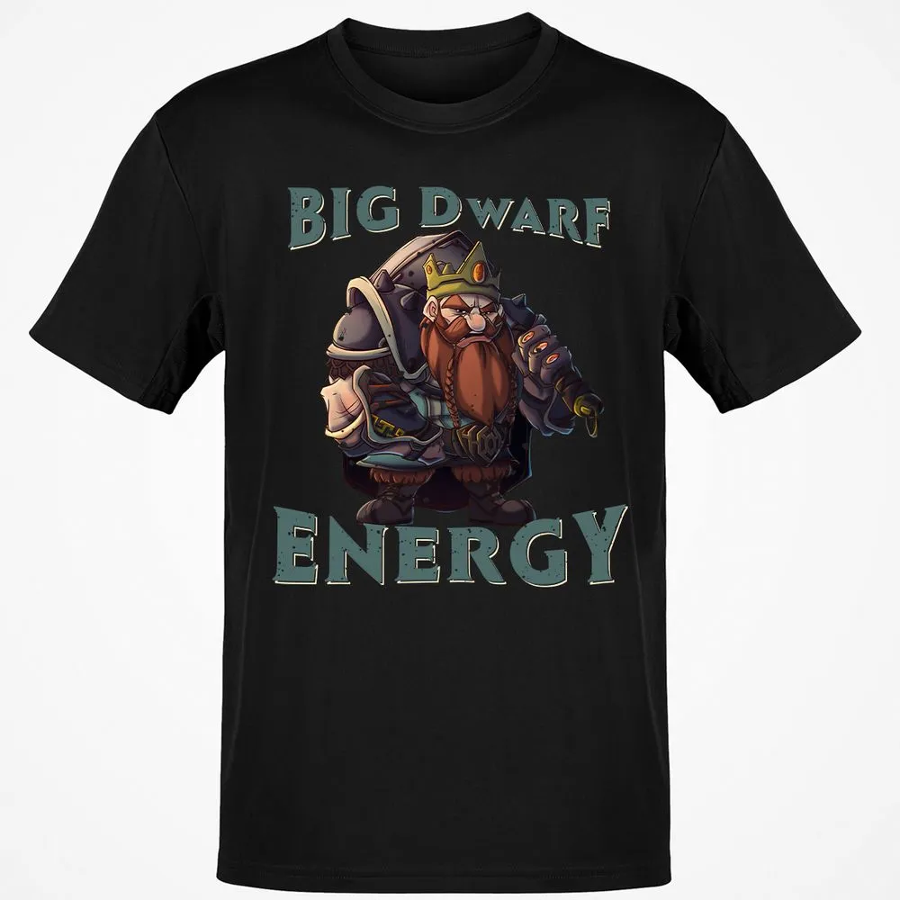 Big Dwarf Energy Classic Unisex T-Shirt - Black - 1