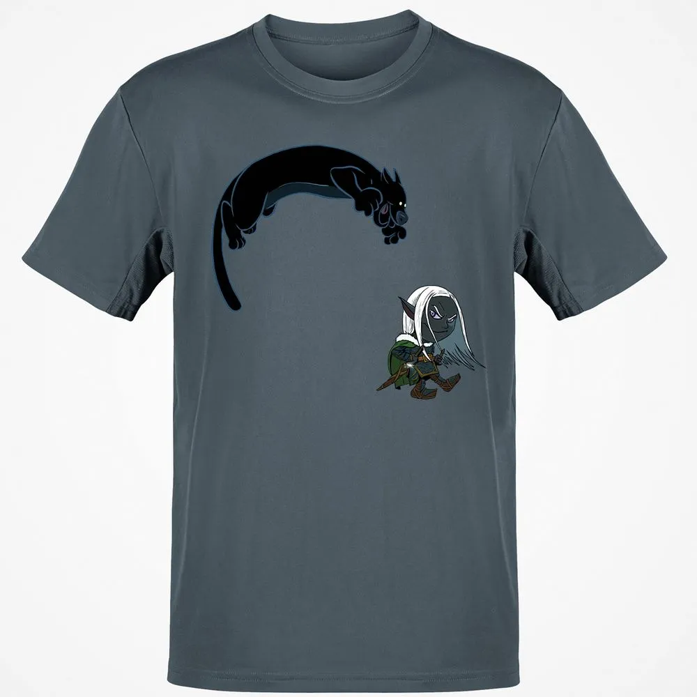 Drizzt And Guenhwyvar Classic Unisex T-Shirt - Charcoal - 3