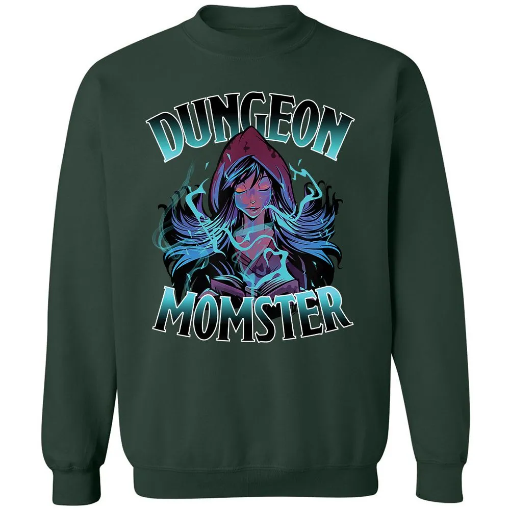 Dungeon Momster Classic Unisex Sweatshirt - Forest Green - 4