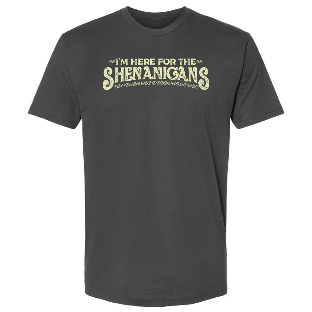 Here For The Shenanigans Premium Unisex T-Shirt - Heavy Metal - 8
