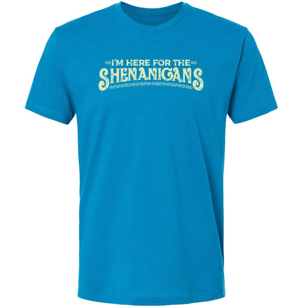 Here For The Shenanigans Premium Unisex T-Shirt - Turquoise - 16