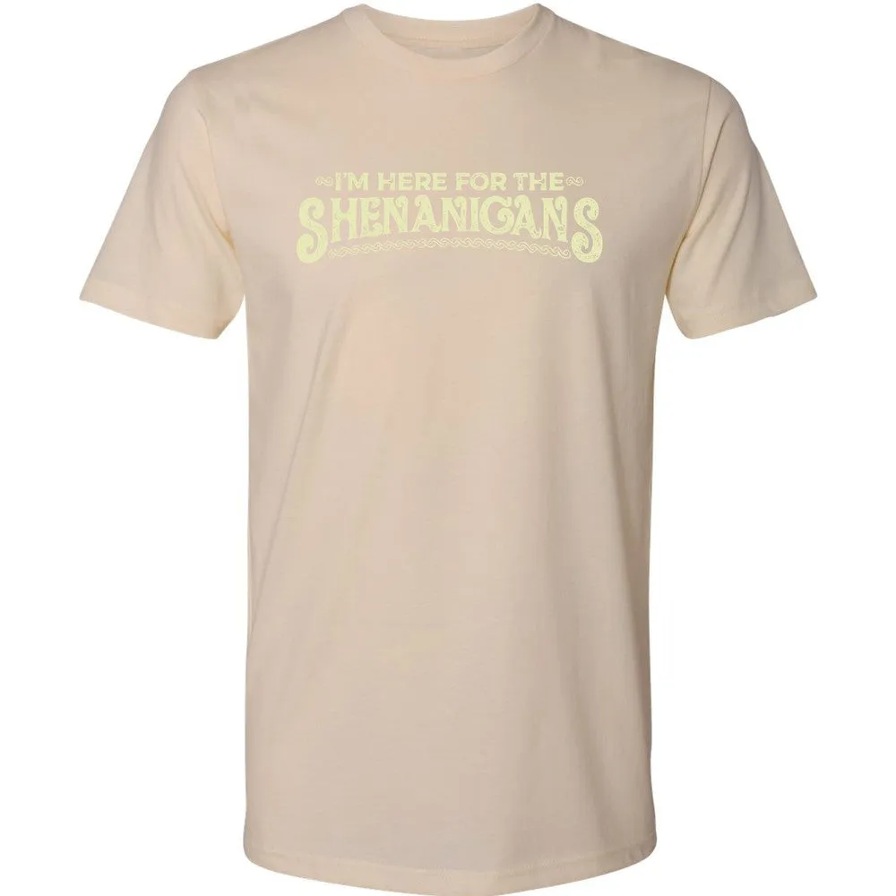 Here For The Shenanigans Premium Unisex T-Shirt - Cream - 14