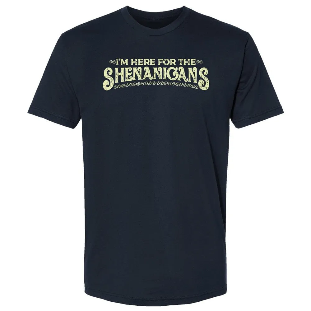 Here For The Shenanigans Premium Unisex T-Shirt - Midnight Navy - 2