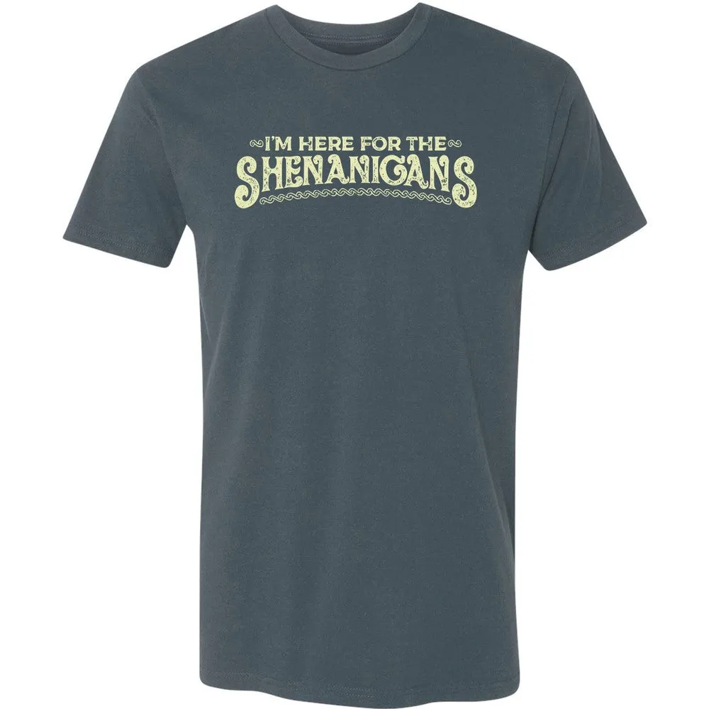 Here For The Shenanigans Premium Unisex T-Shirt - Indigo - 15