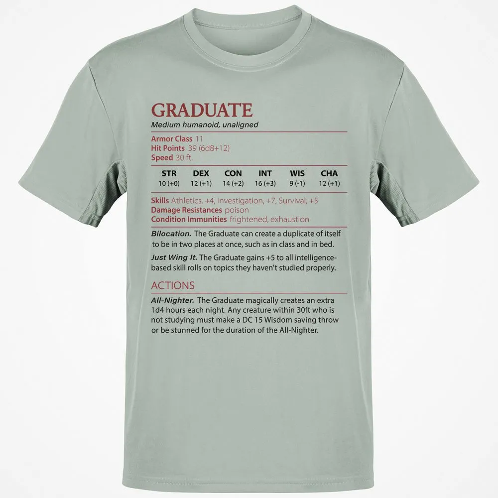 Graduate Stats Classic Unisex T-Shirt - Ash - 2