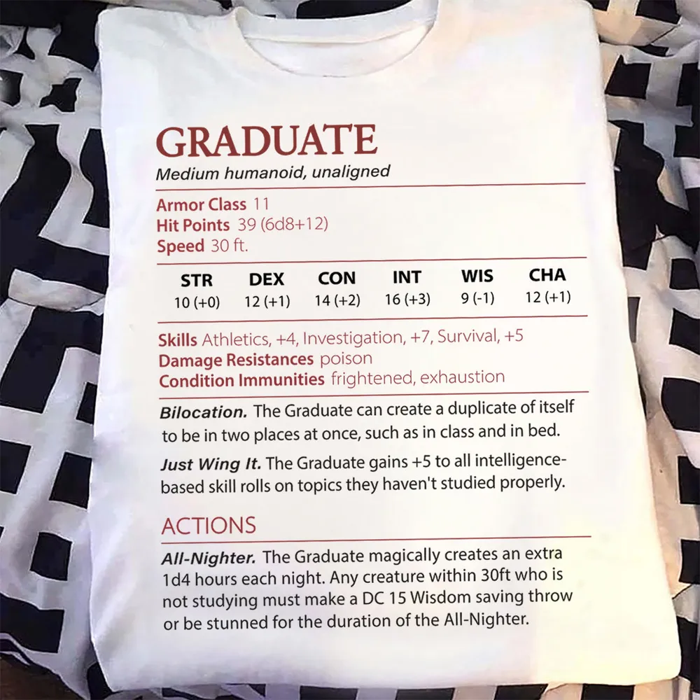 Graduate Stats Classic Unisex T-Shirt - 1