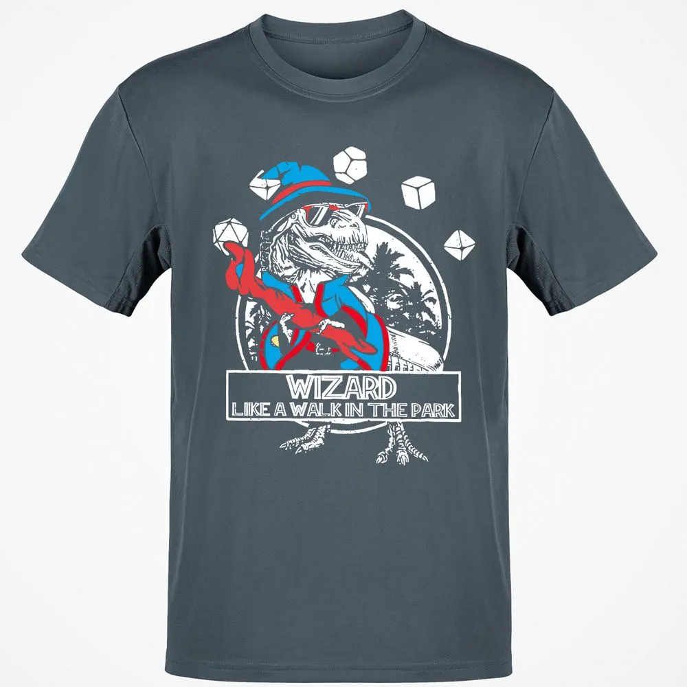 Wizard Like The Walk In The Park Classic Unisex T-Shirt - Charcoal - 3